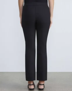 Sale Lafayette 148 New York Acclaimed Stretch Manhattan Slim Flared Pant Black