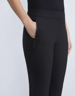 Sale Lafayette 148 New York Acclaimed Stretch Manhattan Slim Flared Pant Black
