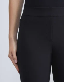 Sale Lafayette 148 New York Acclaimed Stretch Manhattan Slim Flared Pant Black