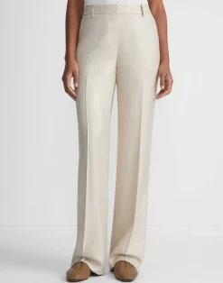 Lafayette 148 New York Bamboo Viscose Twill Gates Pant Birch Bark Multi