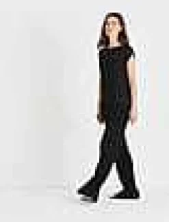 Outlet Lafayette 148 New York Burlap Jacquard Linen Viscose-Silk Fringed Blouse Black