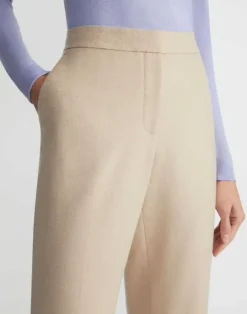 Outlet Lafayette 148 New York Camel Hair Clinton Ankle Pant Natural