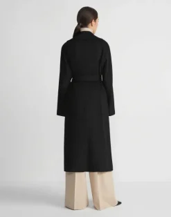 Hot Lafayette 148 New York Camel Hair Oversized Trench Coat Black