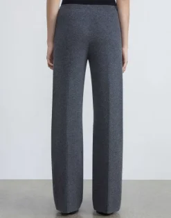 Lafayette 148 New York Cashmere Double Knit Pant Graphite Melange