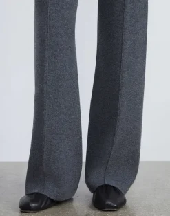 Lafayette 148 New York Cashmere Double Knit Pant Graphite Melange