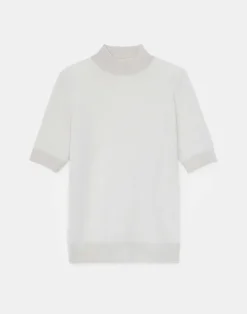 Sale Lafayette 148 New York Cashmere Mockneck Sweater Cloud