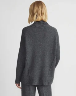 Hot Lafayette 148 New York Cashmere Stand Collar Sweater Black