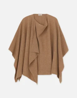 New Lafayette 148 New York Cashmere Wrap Poncho Oatmeal Melange