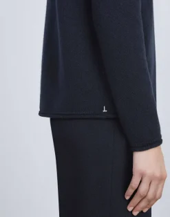 Outlet Lafayette 148 New York Cashmere Zip Front Cardigan Black
