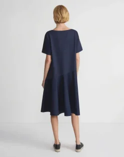 Online Lafayette 148 New York Cotton Jersey Flounced T-Shirt Dress Ink