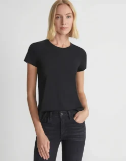 Hot Lafayette 148 New York Cotton Jersey Modern Tee White