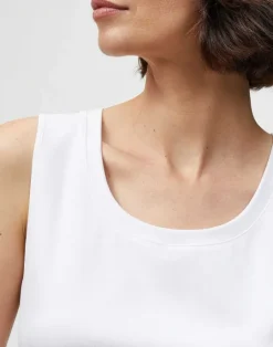 Discount Lafayette 148 New York Cotton Rib Scoop Neck Tank Black