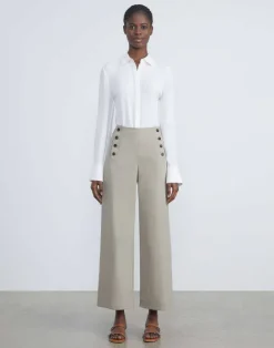 Best Lafayette 148 New York Cotton Twill Seabring Pant Navy