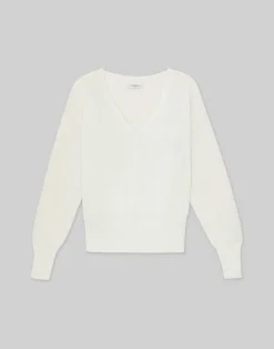 Hot Lafayette 148 New York Cotton-Silk Tape Wide V-Neck Dolman Sweater Black