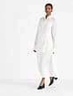 Discount Lafayette 148 New York Embroidered Flora Cotton Voile Oversized Shirt White