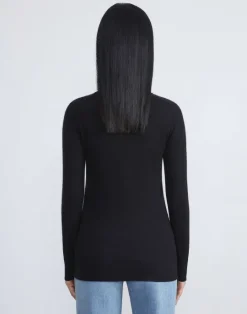 Online Lafayette 148 New York Fine Gauge Cashmere V-Neck Cardigan Aerial Blue