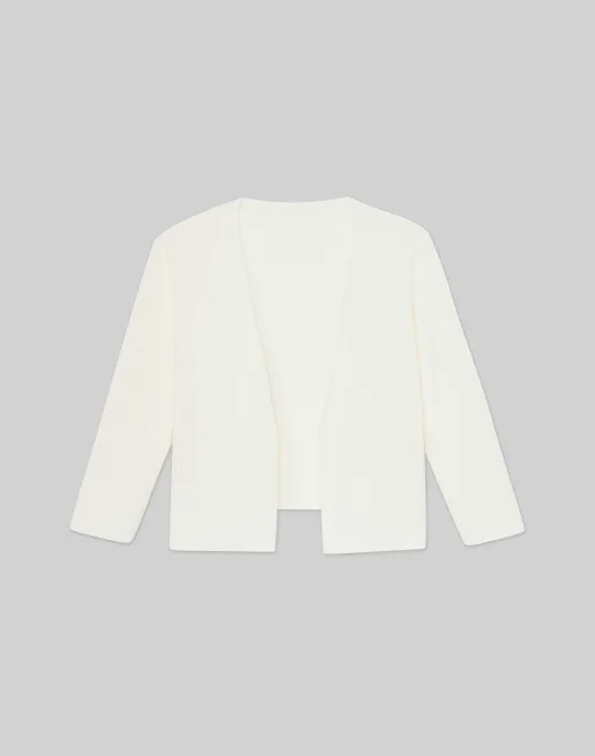 Hot Lafayette 148 New York Finespun Voile Open-Front Cropped Cardigan Pale Blue
