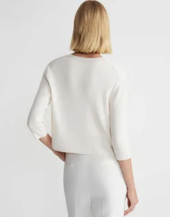 Hot Lafayette 148 New York Finespun Voile Open-Front Cropped Cardigan Pale Blue