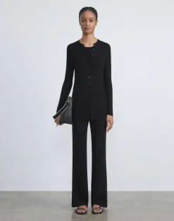 Best Lafayette 148 New York Finespun Voile Ribbed Cap Sleeve Top Golden Medallion