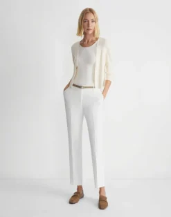 Discount Lafayette 148 New York Finesse Crepe Clinton Ankle Pant Cloud