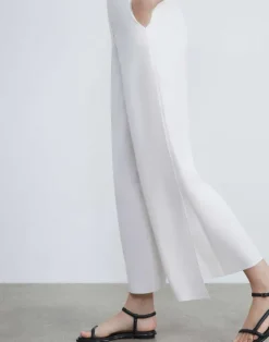 Discount Lafayette 148 New York Finesse Crepe Franklin Wide Leg Ankle Pant Cloud