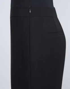 Online Lafayette 148 New York Finesse Crepe Gates Side-Zip Flared Pant Navy