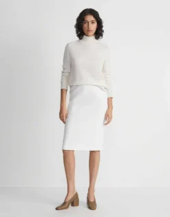 Outlet Lafayette 148 New York Finesse Crepe Pencil Skirt Black