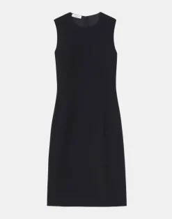 New Lafayette 148 New York Finesse Crepe Sheath Dress Black