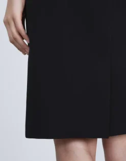 New Lafayette 148 New York Finesse Crepe Sheath Dress Black