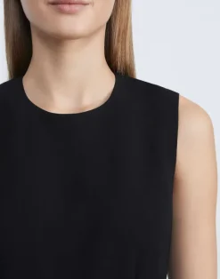 New Lafayette 148 New York Finesse Crepe Sheath Dress Black