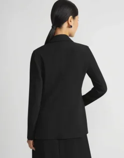 Lafayette 148 New York Finesse Crepe Three Pocket Blazer Black