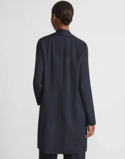 Hot Lafayette 148 New York Flora Bloom Cloqu Jacquard Viscose Shawl Collar Jacket Navy