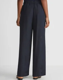 Discount Lafayette 148 New York Flora Bloom Cloqu Jacquard Viscose Riverside Pant Navy