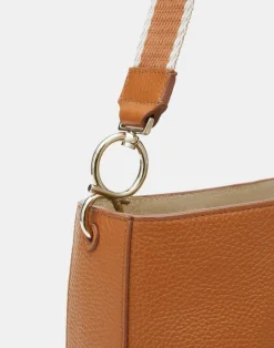 Lafayette 148 New York Grained Calfskin Leather 8 Knot Hobo—Small Cadet Khaki