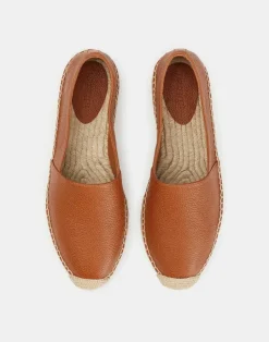 Hot Lafayette 148 New York Grained Calfskin Leather Slip-On Espadrille Copper