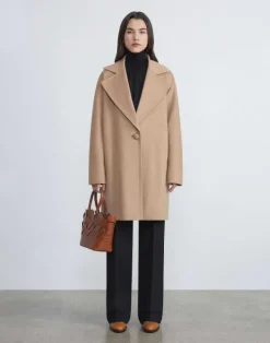 Outlet Lafayette 148 New York Hair Coat Camel