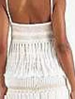 Sale Lafayette 148 New York Hand Macram Organic Cotton Skirt White Multi