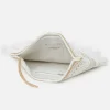 Sale Lafayette 148 New York Hand Macram Organic Cotton Fringed Clutch White Multi