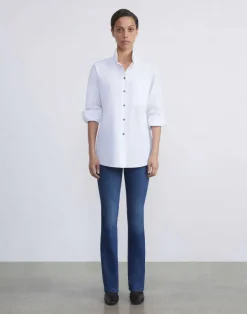 Outlet Lafayette 148 New York L148 Denim Mercer Kick-Flare Jean Empire Indigo