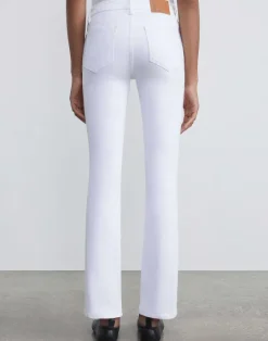 Lafayette 148 New York L148 Denim Mercer Kick-Flare Jean Washed Plaster