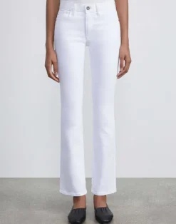 Lafayette 148 New York L148 Denim Mercer Kick-Flare Jean Washed Plaster