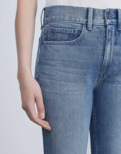Clearance Lafayette 148 New York L148 Denim Reeve Straight Jean Faded Skyline