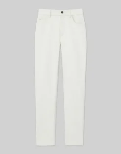 Discount Lafayette 148 New York L148 Denim Reeve Straight Jean Washed Ecru
