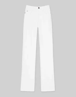 Hot Lafayette 148 New York L148 Denim Wyckoff Wide-Leg Jean White