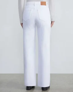 Hot Lafayette 148 New York L148 Denim Wyckoff Wide-Leg Jean White