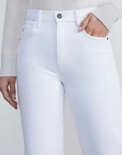 Hot Lafayette 148 New York L148 Denim Wyckoff Wide-Leg Jean White