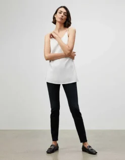 Outlet Lafayette 148 New York Lightweight Sandwashed Silk Bias Tank Cloud