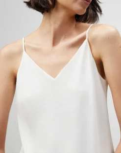 Outlet Lafayette 148 New York Lightweight Sandwashed Silk Bias Tank Cloud
