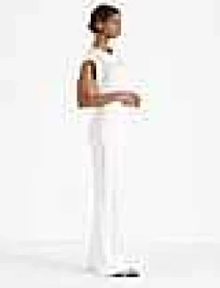 Hot Lafayette 148 New York Linen Hand Crochet Sullivan Pant White
