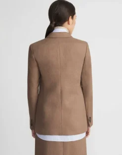 Hot Lafayette 148 New York Linen Single Button Cutaway Blazer Deep Acorn